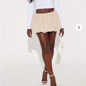 Fashion Nova Beige Mini Skirt